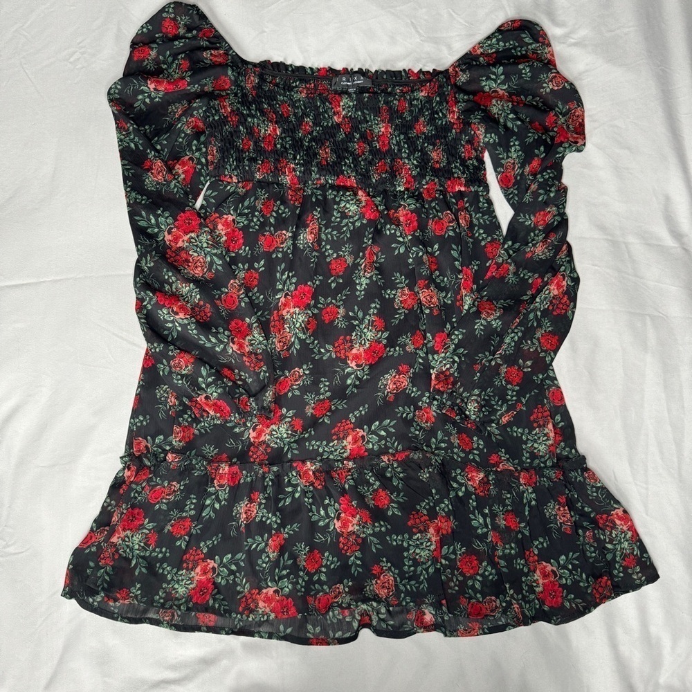 NWT Francesca's (TRIXXI) Floral Print Long Sleeve Dress Size Medium